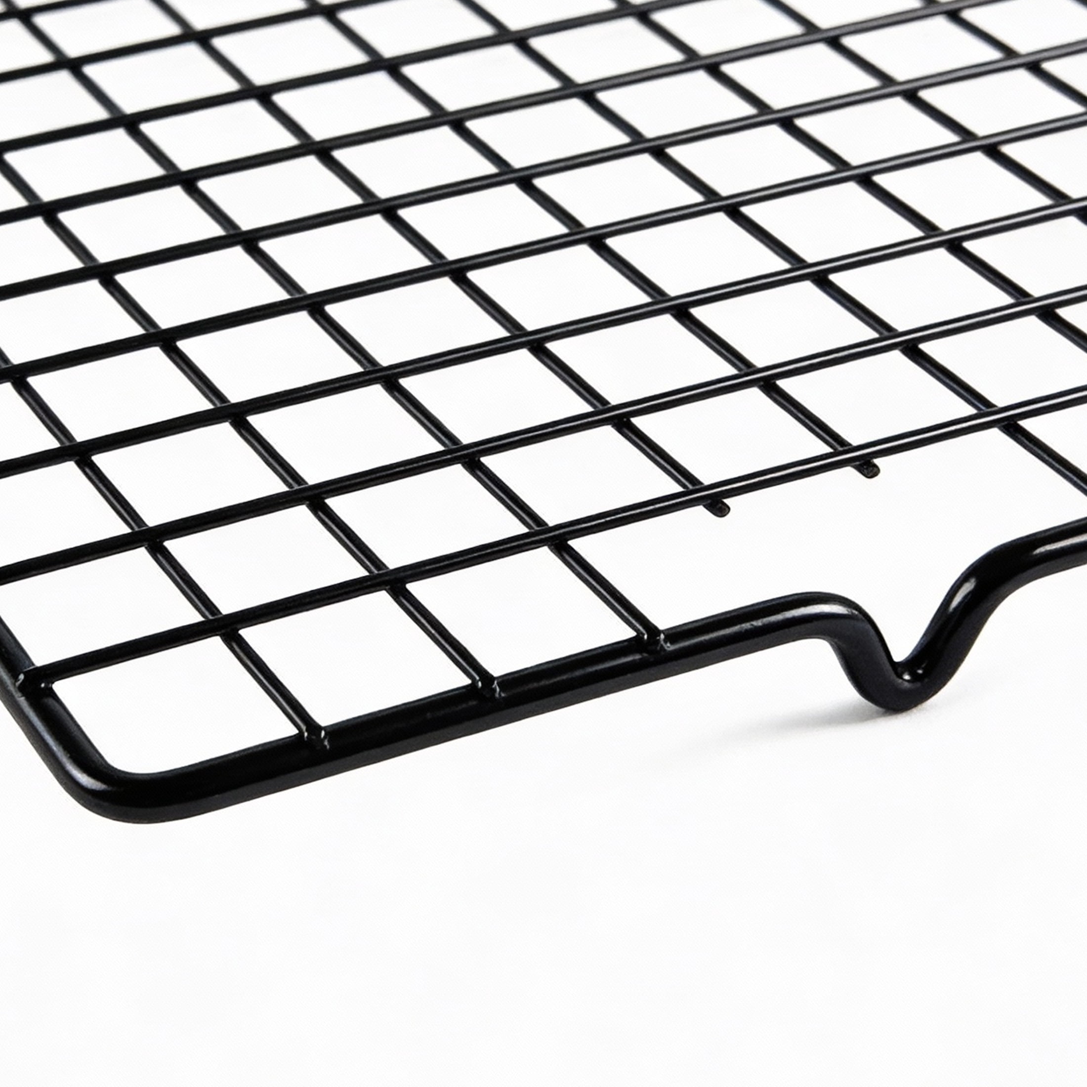 cisilov Cooling Rack for Baking 2-Pack, 10" x 15" Grid Wire Rack, Baking Racks for Oven Cooking, Baking, Grilling, Roasting, Black