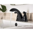 thumbnail image 2 of Moen Banbury Matte Black Centerset Bathroom Sink Faucet 4 in., 2 of 5