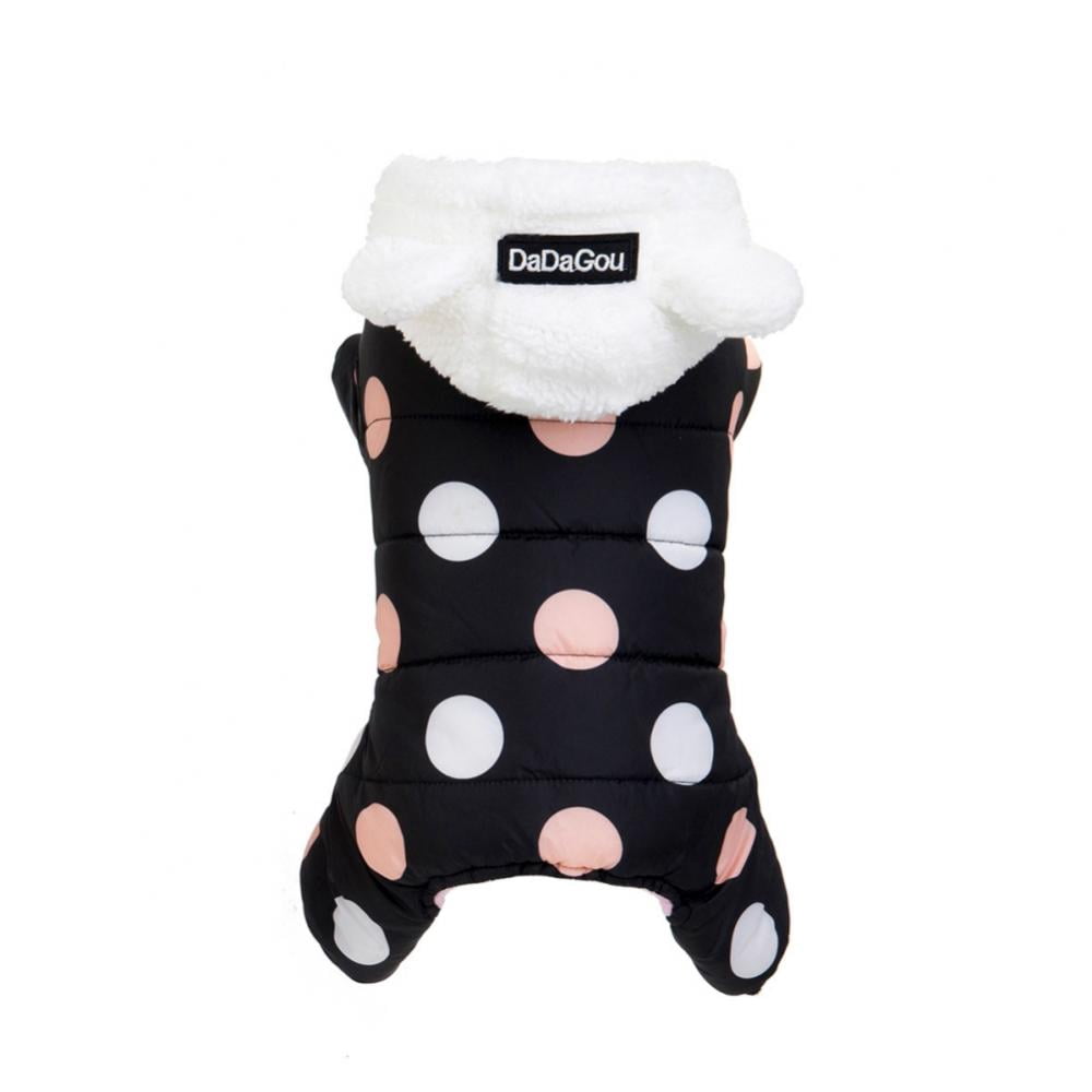Dog Pet Four-Legged Cotton Coat Waterproof Plush Warm Dog Clothes Winter Warm Dog Coat Cat Pet Jumpsuit Dress Clothes