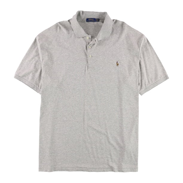 Ralph Lauren - Polo de rugby para hombre, tacto suave, gris, 2LT