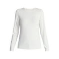 thumbnail image 6 of Time and Tru Women's Slim Crewneck Tee with Long Sleeves, Sizes XS-XXXL, 6 of 6