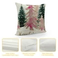 thumbnail image 4 of PHYHOO  Pink Christmas Tree Merry Christmas Throw Pillow Cover, Pink Christmas Cushion Case Decoration for Sofa Couch, 4 of 5