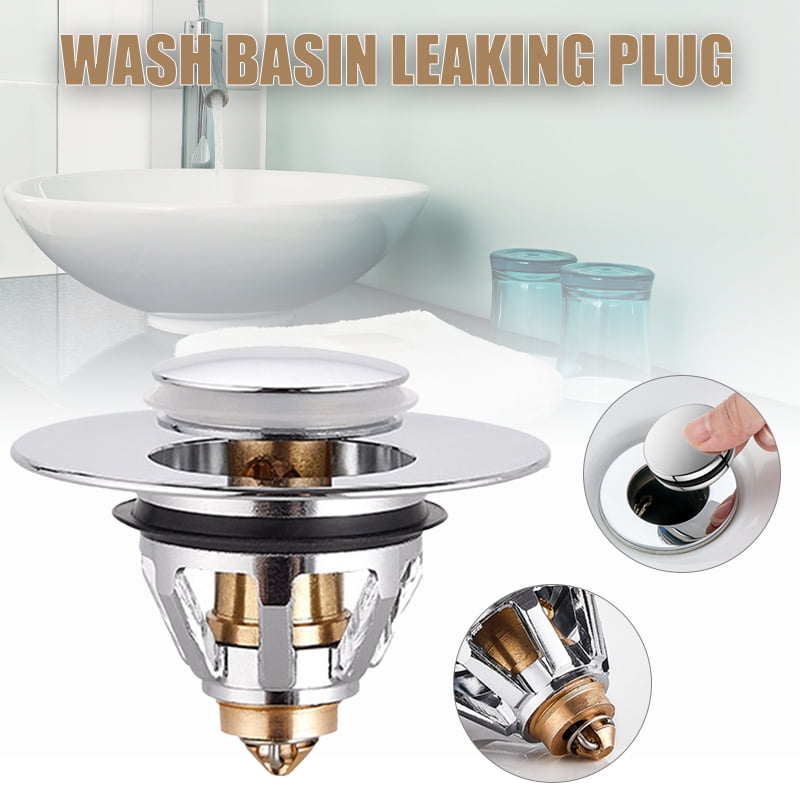 1/2/4PCS Wash Basin Drain Filter Bounce Core Universal Stainless Steel Push-Type 