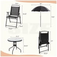 thumbnail image 2 of Open Box Vongrasig 6Pc Folding Patio Set, Outdoor Table, Chairs & Umbrella, 2 of 4