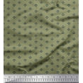 thumbnail image 1 of Soimoi Poly Georgette Fabric Dot & Blue Small Motif Shirting Fabric Prints by Yard 52 Inch Wide, 1 of 1