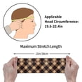 thumbnail image 5 of Motion Adornment Sweatband 15 In Both Men And Women Can Stretch Breathable Soft Perspiration For Hiking Walking Running Exercise Argyle Plaid Brown_4, 5 of 8