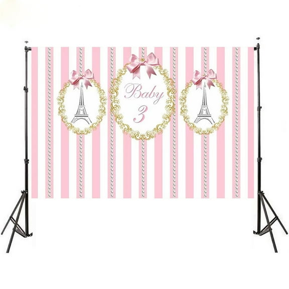 MEHOFOTO background for photo studio Paris Eiffel Tower birthday party stripes dot photography backdrop photobooth photocall