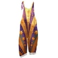 thumbnail image 3 of Fgvctg Mardi Gras Overalls for Women Wide Leg Pant Comfy Overall Mask Print Sleeveless Carnival Party Spaghetti Straps Jumpsuits Romper Bib Overalls Oversized Sprimg Pant With Pockets Purple Pink L, 3 of 3