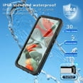 thumbnail image 5 of KOMI Ultimate Waterproof Case for Google Pixel 9/Google Pixel 9 Pro,Shockproof & Dustproof, Full Coverage with Screen Protector, Wireless Charging Compatible, Slim Design,Perfect for Outdoor Use Black, 5 of 5