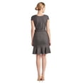 thumbnail image 2 of Chelsea Dress - Women's Cap sleeve pinstripe dress with self belt and ruffle hem, 2 of 6