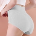thumbnail image 4 of Fancifize Womens Breathable Underwear High Waist Soft Cotton Briefs Butt Lifting Tummy Control Lace Panties, 4 of 5