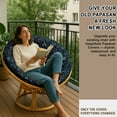 thumbnail image 6 of Replacement Papasan Cushion Cover 55 Inch - Waterproof, Tear-Resistant & Stylish - Fits Large Papasan Chair - Floral Pattern, 6 of 7