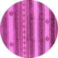 thumbnail image 1 of Ahgly Company Indoor Round Oriental Pink Industrial Area Rugs, 4' Round, 1 of 4