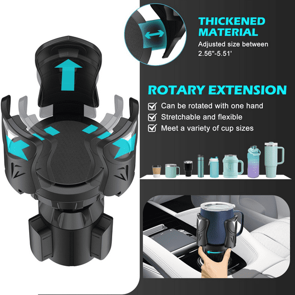 Automatic Car Cup Holder Expander Adjustable Water Bottles Holder