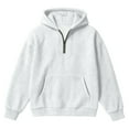 thumbnail image 4 of MUXiin Boys Quarter Zip Hoodies - Waffle Knit Kids Long Sleeve Hooded Sweatshirts Teens Casual Collared Tops Fall Ribbed Sweatshirts Fashion Clothing, 4 of 4