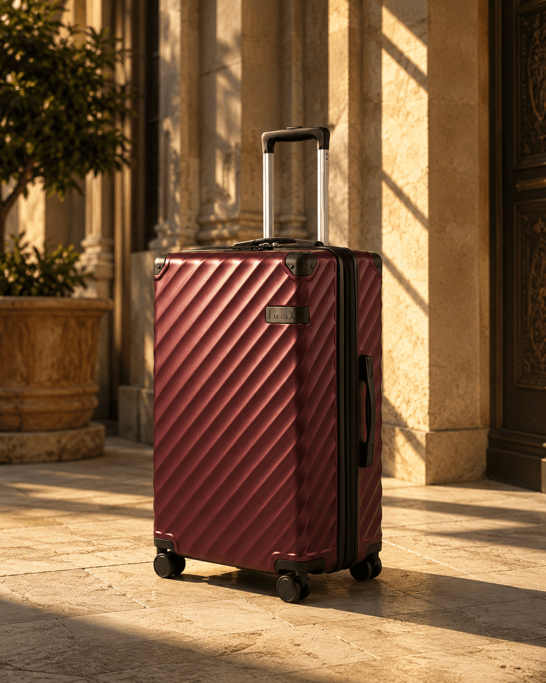 20" Carry-on Polycarbonate Expandable Hardshell Luggage,Cherry