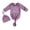 Dark Purple, variant on Newborn Boy Girl Coming Home Outfit Baby Infant Sleeper Gown Nightgown Outfits Cute Fall Winter Pajamas and Hat (Dark Purple, 0-3 Months)