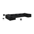thumbnail image 2 of Meridian Furniture Cube Black Vegan Leather 7-Pc. U-Shaped Modular Sectional, 2 of 9
