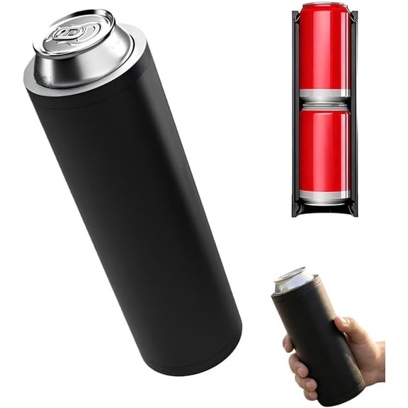 Black Double Tactical Can Holder - Slim Cooler 2 Can