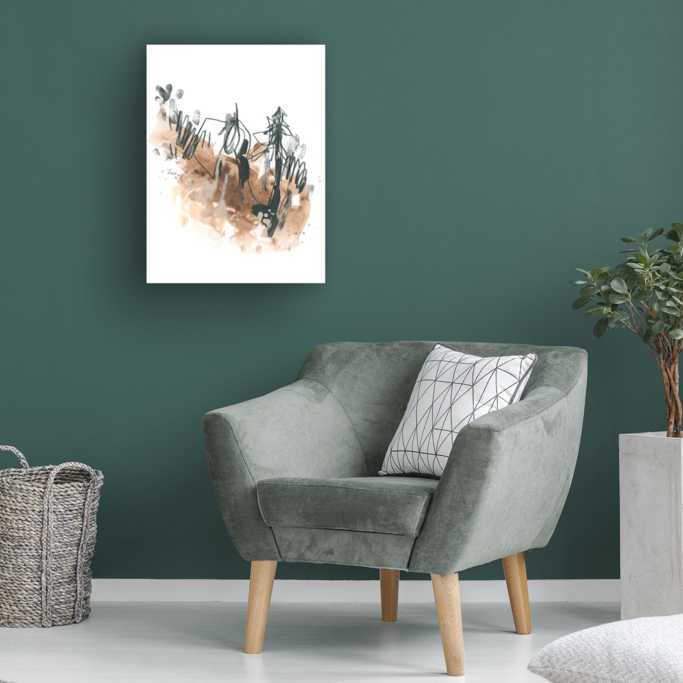 Trademark Fine Art June Erica Vess Landslide Trees I Canvas Wall Art