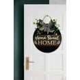 thumbnail image 3 of Home Sweet Home Sign Front Door Porch Decorations, Round Rustic Wood Hanging Sign for Farmhouse Porch Outdoor Home Holiday Front Door Sign Decor, 3 of 6