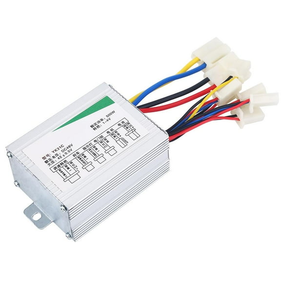 Qiilu 48V Motor Controller,48V 500W Motor Brushed Controller Box for Electric Bicycle Scooter E-bike,48V Controller