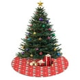 thumbnail image 3 of 30 Inch Christmas Tree Skirt – Velvet Plush Tree Mat, Soft Thickened Polyester with Red Ties, Single-Sided Printing, Available in 30in/36in/48in, Perfect for Holiday Xmas Tree Decoration, 3 of 7