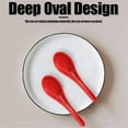 thumbnail image 6 of 1pcs Soup Spoon Wonton Soup Spoons, Chinese Ramen Dumpling Pho Rice Noodle Soba Soup Spoons, Red and Black Spoons, 6 of 7
