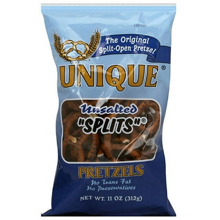 Unique Unsalted Pretzels, 11 oz (Pack of 12)