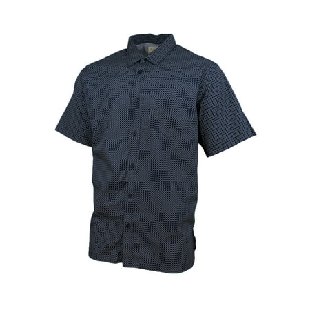 - Hudson River Mens Heritage Classic Fit Button Down Shirt (Navy Pattern, X-Large)