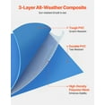 thumbnail image 3 of VEVOR Frame Above Ground Swimming Pool, 118 x 78 x 30 in Rectangular Steel Metal Frame, Large Rectangle Outdoor Backyard Family Pool, Easy to Assemble Rust-Resistant, 1046 Gallon Water Capacity, Blue, 3 of 9