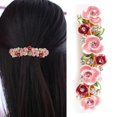 thumbnail image 1 of Lady Rhinestone Hair Clip Flower Decorative Butterfly Hair Clip French Barrette, 1 of 10
