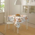 thumbnail image 7 of Fall Square Tablecloth 54x54 Inch Burnt Orange Grey Pumpkin Maple Leaf Table Cloth Autumn Harvest Thanksgiving Table Covers Polyester Indoor Outdoor Tablecloths for Kitchen Dining Party Picnic, 7 of 7