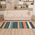 thumbnail image 2 of Yayeee Runner Rug for Bedroom 2'x6' Machine Washable Hallway Non Slip Mat, Navy Blue Stripes, 2 of 8