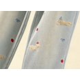 thumbnail image 5 of GobdXE Girls' Embroidered Wide Leg Denim Jeans with Elastic Waist Blue,13-14 Years, 5 of 9