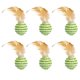 thumbnail image 1 of 6PCS lindo gato juguete pluma sisal bola gatito juguete interactivo juguete interior, 1 of 5