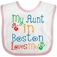 thumbnail image 3 of Inktastic My Aunt in Boston Loves Me Boys or Girls Baby Bib, 3 of 4