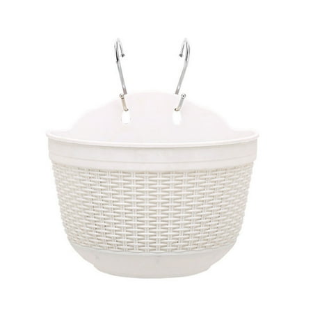 

Anvazise Flowerpot Fade-less Fall-resistant Ornamental Drain Hole Eco-friendly Plant Pot Plant Accessories White M