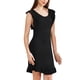 thumbnail image 4 of Vestidos de punto midi con volantes de cuello redondo casuales para mujer INSPIRE CHIC XL Negro, 4 of 6