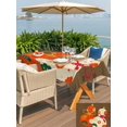 thumbnail image 5 of Outdoor Tablecloth with Umbrella Hole for Patio/Picnic/Party/Camping, Brown Gourd Waterproof Table Cloth Rectangle Table Cover Washable, Floral Modern Art Red Beige (54"x 80"), 5 of 9
