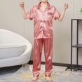 thumbnail image 3 of Niñas Ropa Color Sólido Manga Corta Traje de Hogar 60% Algodón 40% Lino, Invierno Bebé Niños Ropa Conjunto para Niño Pequeño, 3 of 6