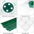 thumbnail image 3 of 6 Pack Seed Starter Tray Kit 40 Cells Seedling Trays with Humidity Dome and Base Mini Propagator Plant Nursery Pots Total 240 Cells for Greenhouse Plants Growing, Green, 3 of 4