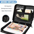 thumbnail image 5 of Coastal Line Art Printed Zipper Binder with Handle&Shoulder Strap 2 inch 3 Ring 500+300 Sheet Capacity File Folder Organizer, 5 of 8