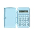 thumbnail image 2 of Sky Blue Mini Calculator - 8-Digit Palm-Sized Computing Tool With Solar/Battery Powercalculator Small And Portable Student Use 8 Bit Flip Top Palm Sized Calculator In Macaron Color Scheme, 2 of 6