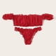 thumbnail image 3 of Gibobby Conjuntos de bragas de encaje Conjunto de lencería de Encaje para Mujer con Cinturones de Liguero, Sujetador y Bragas, sostén y Tanga(Rojo, CH), 3 of 5