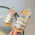 thumbnail image 4 of Kmdttou Shoes for Women Sandals Summer Baby Girls' Sandals New Fashion Slip Beach Shoes Big Korean Braid Sandals on Clearance(Size:21-30), 4 of 6