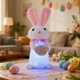 thumbnail image 6 of Kdkad Multicolor Luminous Easter Bunny Doll - 12.6×5 Inch Cloth+Plastic - Egg/Carrot Design Soft Glow Christmas Easter Decorations Desktop Ornaments New Year Gift, 6 of 7
