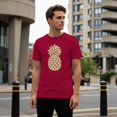 thumbnail image 3 of Smartprints Vintage Pineapple Sketch Men's T-Shirt Cardinal Red, Cotton, S, 3 of 4