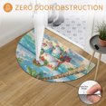 thumbnail image 3 of Half Circular Door Mat 20"x31.5", Christmas Snowman Coastal Absorbent Non Slip Front Door Mat, Xmas Blue Beach Diatomaceous Entryway Rug for Indoor Patio Living Room Kitchen Door Entrance, 3 of 9