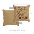 thumbnail image 3 of VHC Brands Farmhouse Natural Tan Text Cotton Decor Home Sweet Home Stenciled Cotton Burlap Square Pillow, 3 of 6